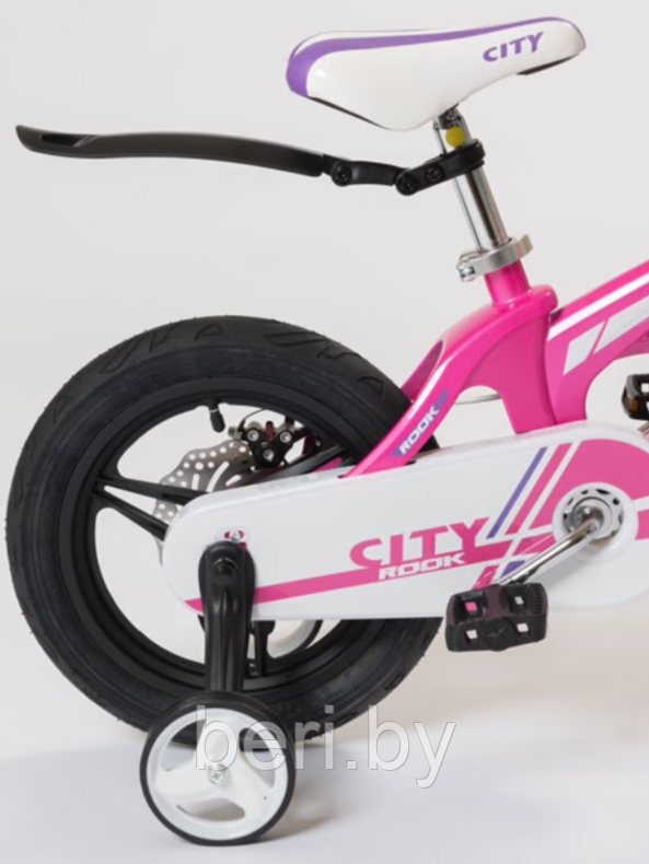 KMC160PK Детский велосипед ROOK CITY 16", приставные колеса, звонок, защита цепи - фото 2 - id-p177975731