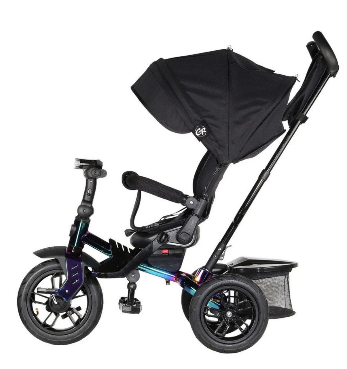 Детский трёхколесный велосипед City-Ride Lunar, поворотное сиденье, надувные колеса - фото 5 - id-p177977164