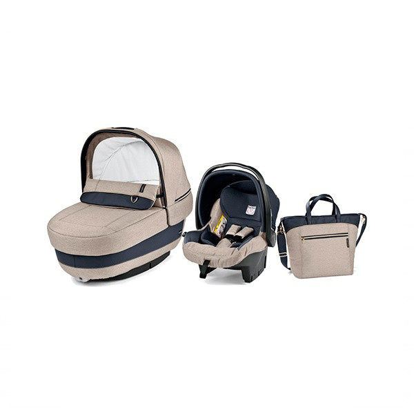 Коляска для новорожденного Peg Perego Set Elite Luxe Beige (короб, автокресло, сумка) - фото 1 - id-p177977545