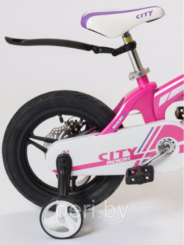 KMC180PK Детский велосипед ROOK CITY 18", приставные колеса, звонок, защита цепи - фото 6 - id-p177987318