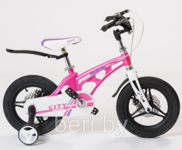 KMC180PK Детский велосипед ROOK CITY 18", приставные колеса, звонок, защита цепи - фото 2 - id-p177987318
