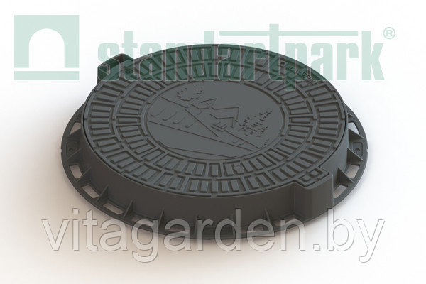 Люк садовый пластиковый черный «Д» - фото 2 - id-p22351030