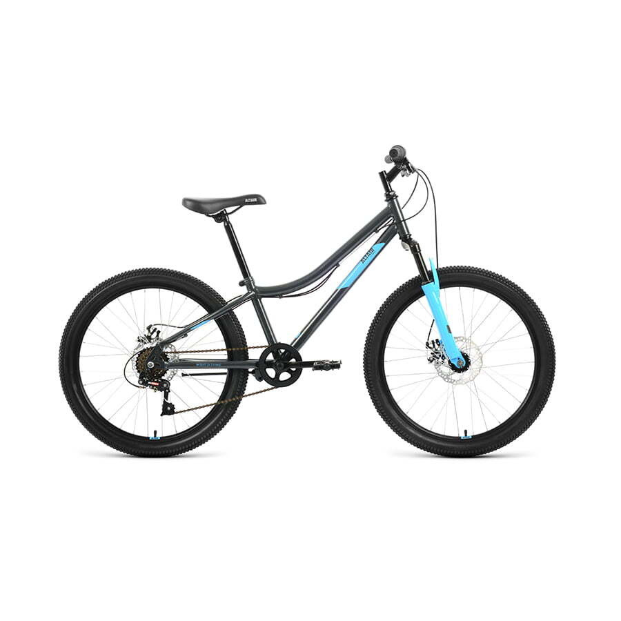 Велосипед Altair MTB HT 24 2.0 D 2022 (темно-серый/голубой)