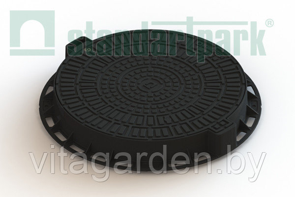 Люк садовый пластиковый черный «Лого» - фото 2 - id-p22351048
