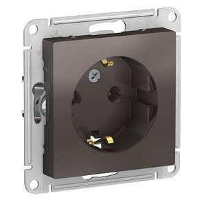 ATN000643 Atlasdesign розетка с заземлением, 16А, механизм, мокко, фото 2
