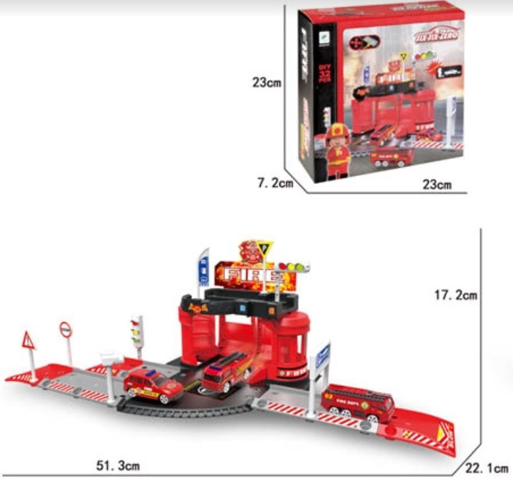 Игровой набор паркинг Пожарная станция