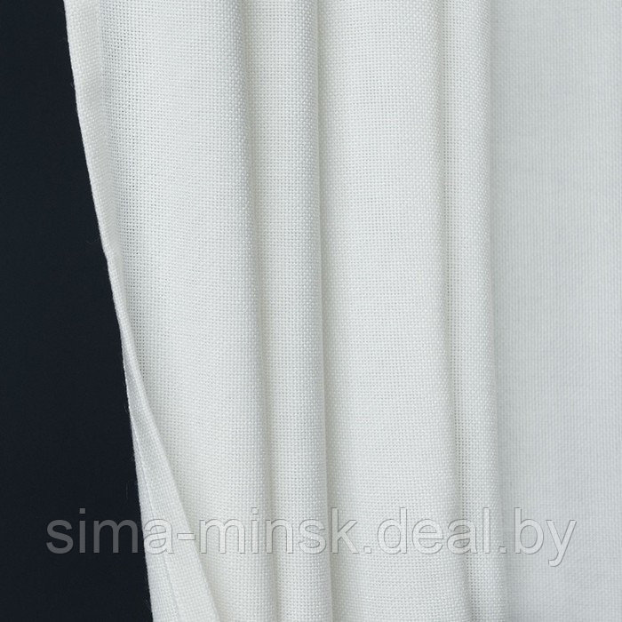 Комплект штор «Джерри», размер 140 х 270 см - 2 шт, подхват - 2 шт, цвет белый - фото 2 - id-p177994543