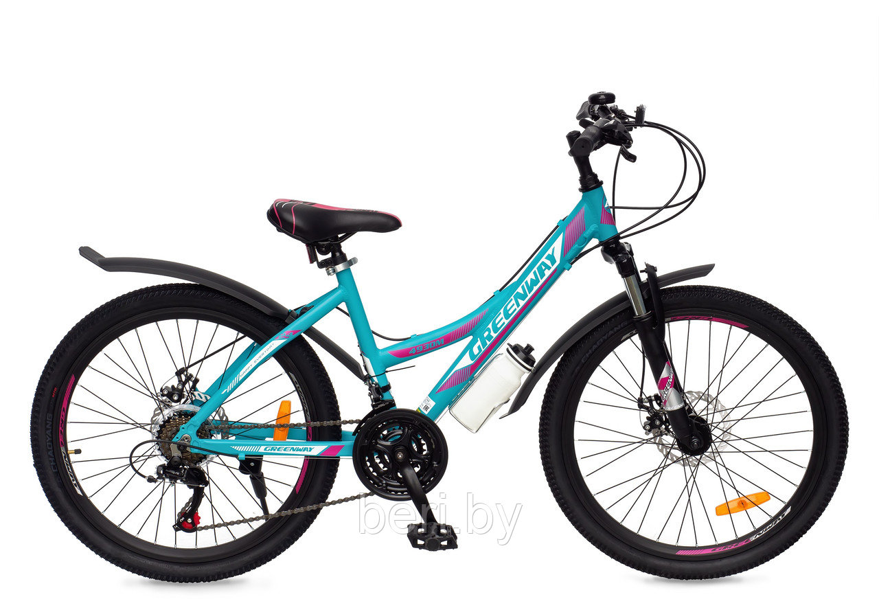 Горный подростковый велосипед Greenway 4930M 24", голубо-розовый - фото 1 - id-p177998075