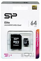 Карта памяти Silicon-Power microSDXC Elite UHS-I 64GB (SP064GBSTXBU1V10SP)