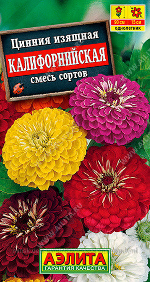 Цинния Калифорнийская, смесь сортов 0.5гр