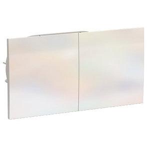 ATN000428 Atlasdesign розетка двойная с заземл. со штор. со сдвиж. крыш., 16А, в сборе, жемчуг, фото 2