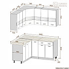 Кухня Корнелия Экстра 1,5х1,7м угловая Венге светлый/венге, фото 2