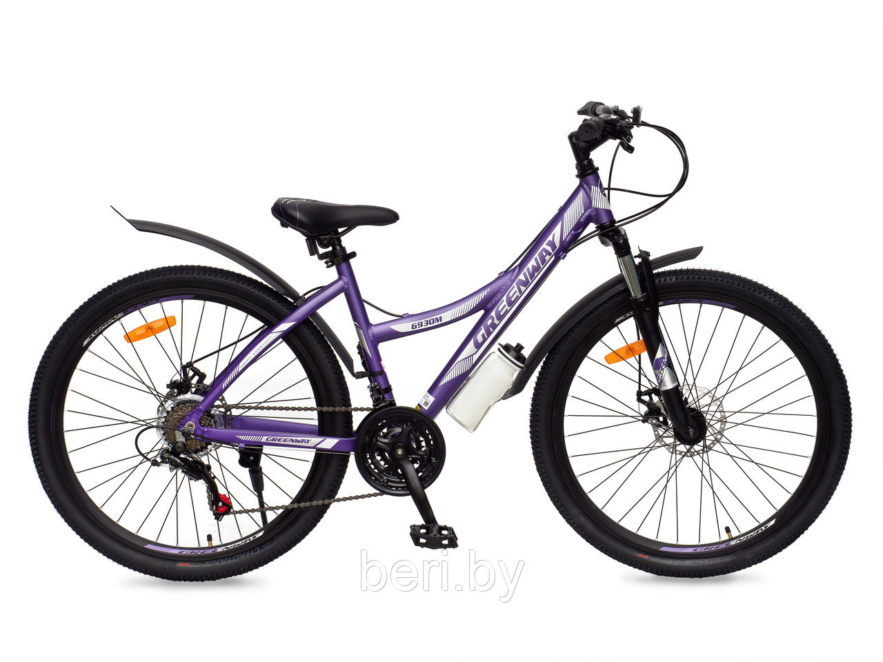 Горный подростковый велосипед Greenway 6930M 26", фиолетово-белый - фото 1 - id-p178008375