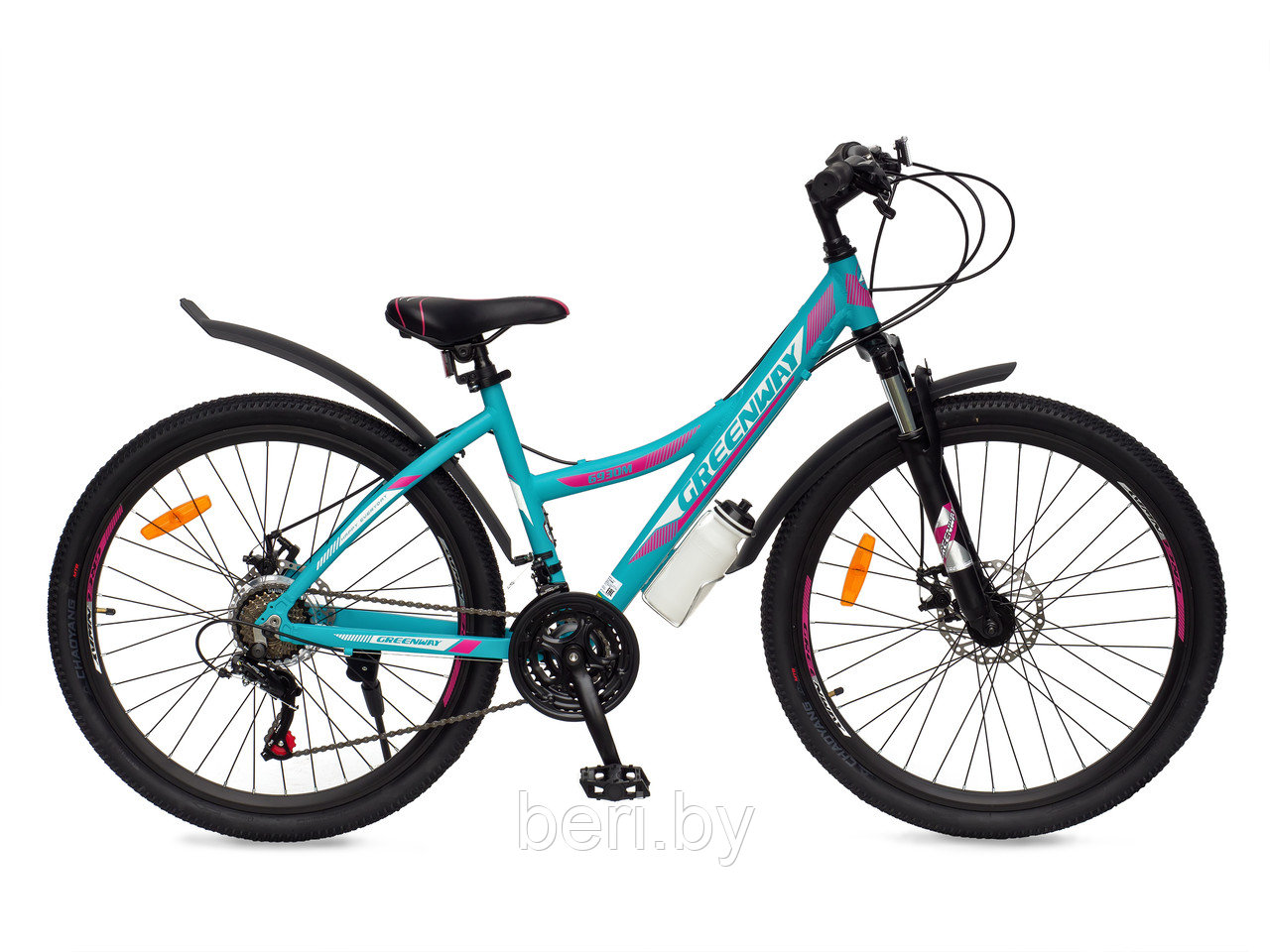 Горный подростковый велосипед Greenway 6930M 26", голубо-розовый