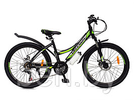 Горный подростковый велосипед Greenway 6930M 26", черно-зеленый