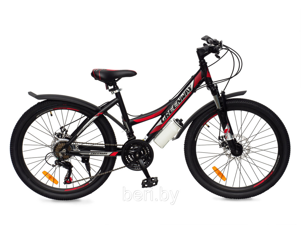 Горный подростковый велосипед Greenway 6930M 26", черно-красный - фото 1 - id-p178008995
