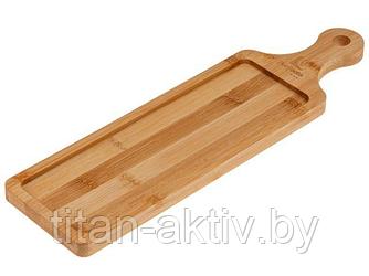 Поднос бамбуковый с ручкой, прямоугольный, 39.5х11 см, BAMBOO, PERFECTO LINEA