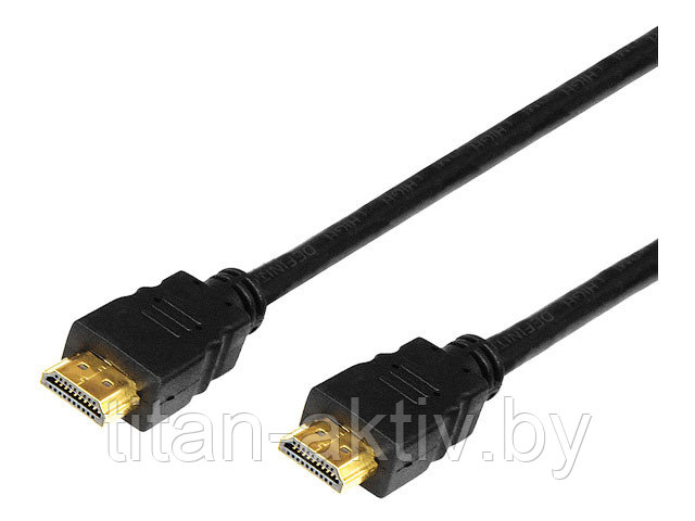 Шнур HDMI - HDMI без фильтров, длина 1,5 метра, (GOLD) (PE пакет) PROconnect