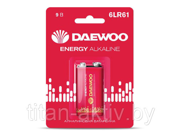 Батарейка 6LR61 9V alkaline BL-1шт DAEWOO ENERGY