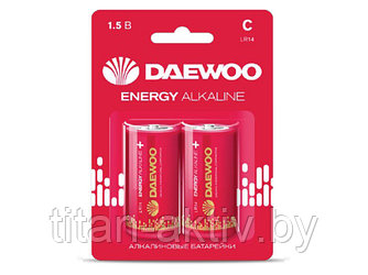 Батарейка C LR14 1,5V alkaline BL-2шт DAEWOO ENERGY
