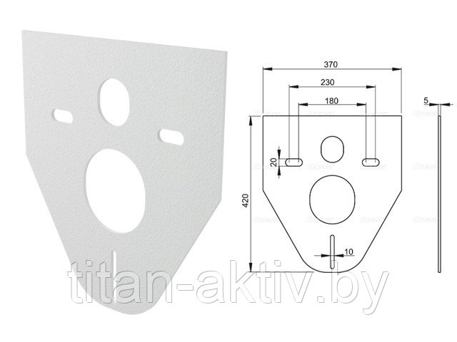 Звукоизоляционная плита для подвесного унитаза и для биде, Alcaplast - фото 2 - id-p176170236