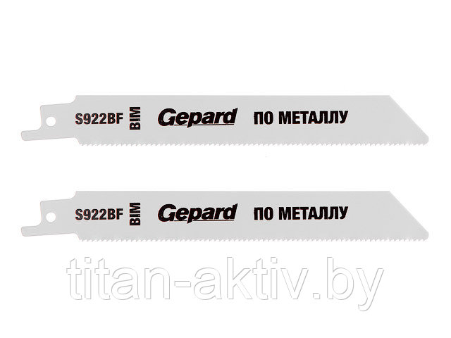 Пилка сабельная по металлу S922BF (2 шт.) GEPARD (полотно для сабельной пилы, пропил прямой, тонкий, - фото 2 - id-p177810309