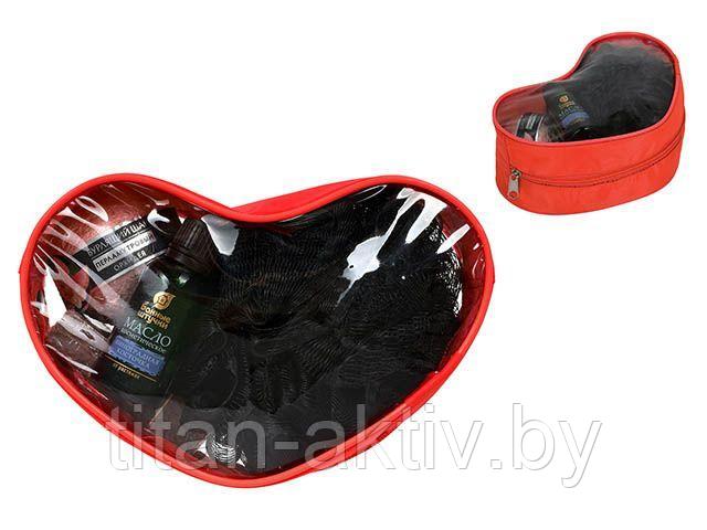 Подарочный набор "Горячее сердце", 4 предмета, "Банные штучки" (мыло, бурлящий шар, мочалка, мас - фото 1 - id-p176747933