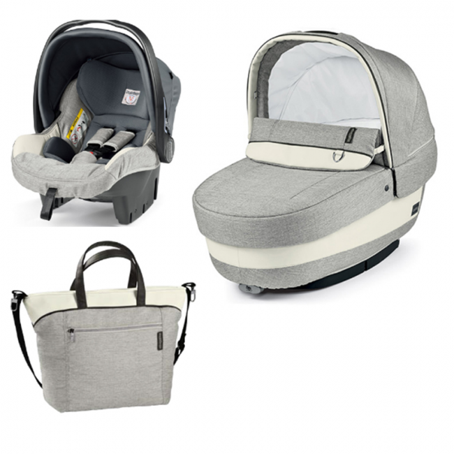 Коляска для новорожденного Peg Perego Set Elite Luxe Opal (короб, автокресло, сумка) - фото 1 - id-p178009221