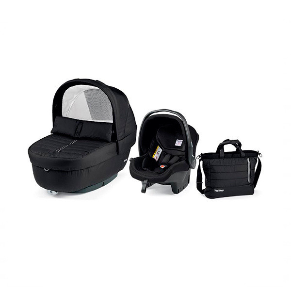 Коляска для новорожденного Peg Perego Set Elite Onix (короб, автокресло, сумка) - фото 1 - id-p178009222