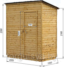 Хозблок одинарный деревянный С1001 (2000х1000)