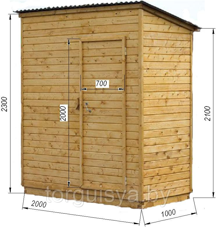 Хозблок одинарный деревянный С1001 (2000х1000) - фото 1 - id-p22354515