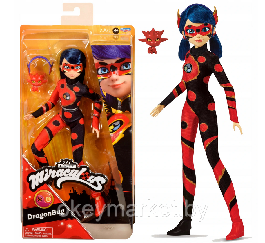 Кукла Miraculous Леди Баг и Супер-Кот Дракон Баг 27 см, 50010