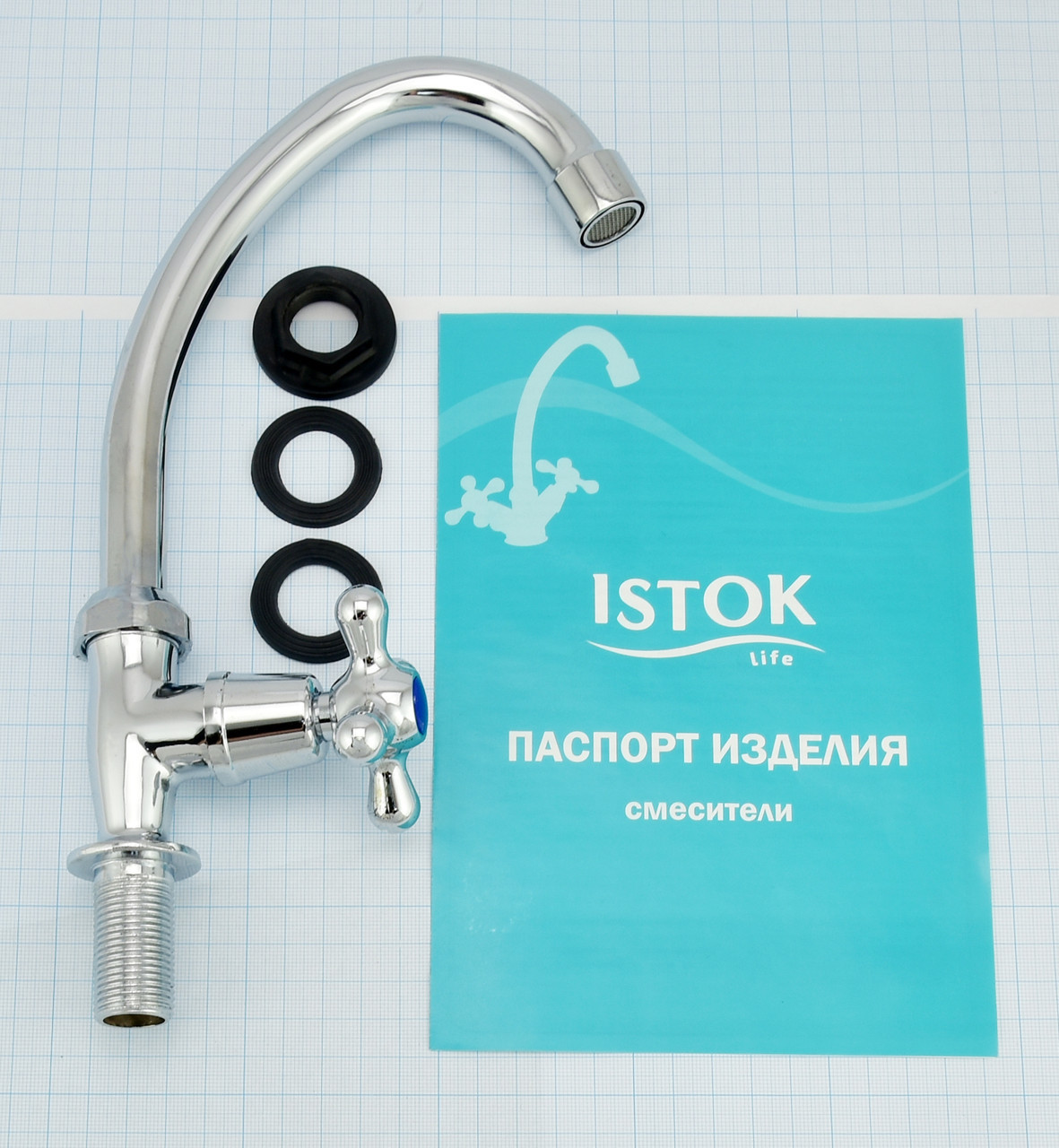 Смеситель Istok life одноручный для кухни с изливом 130 мм Арт. 0402.728 - фото 7 - id-p165505260