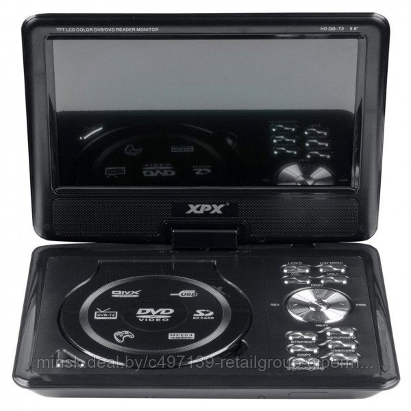 Портативный DVD плеер XPX EA-9055D 9,8" с цифровым TV-тюнером DVB-T2