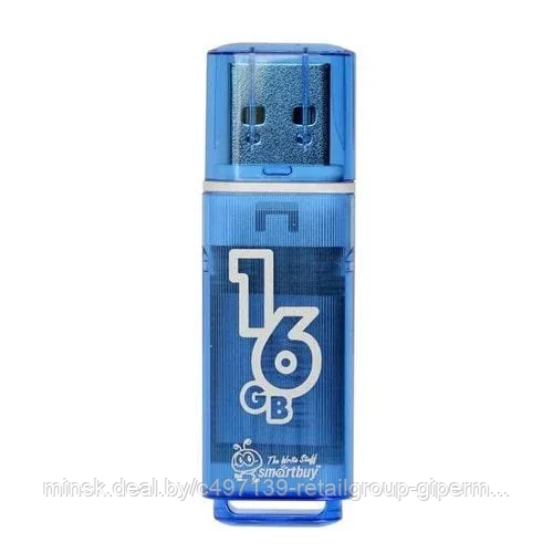 Флешка SmartBuy Glossy 16 GB USB (синий)