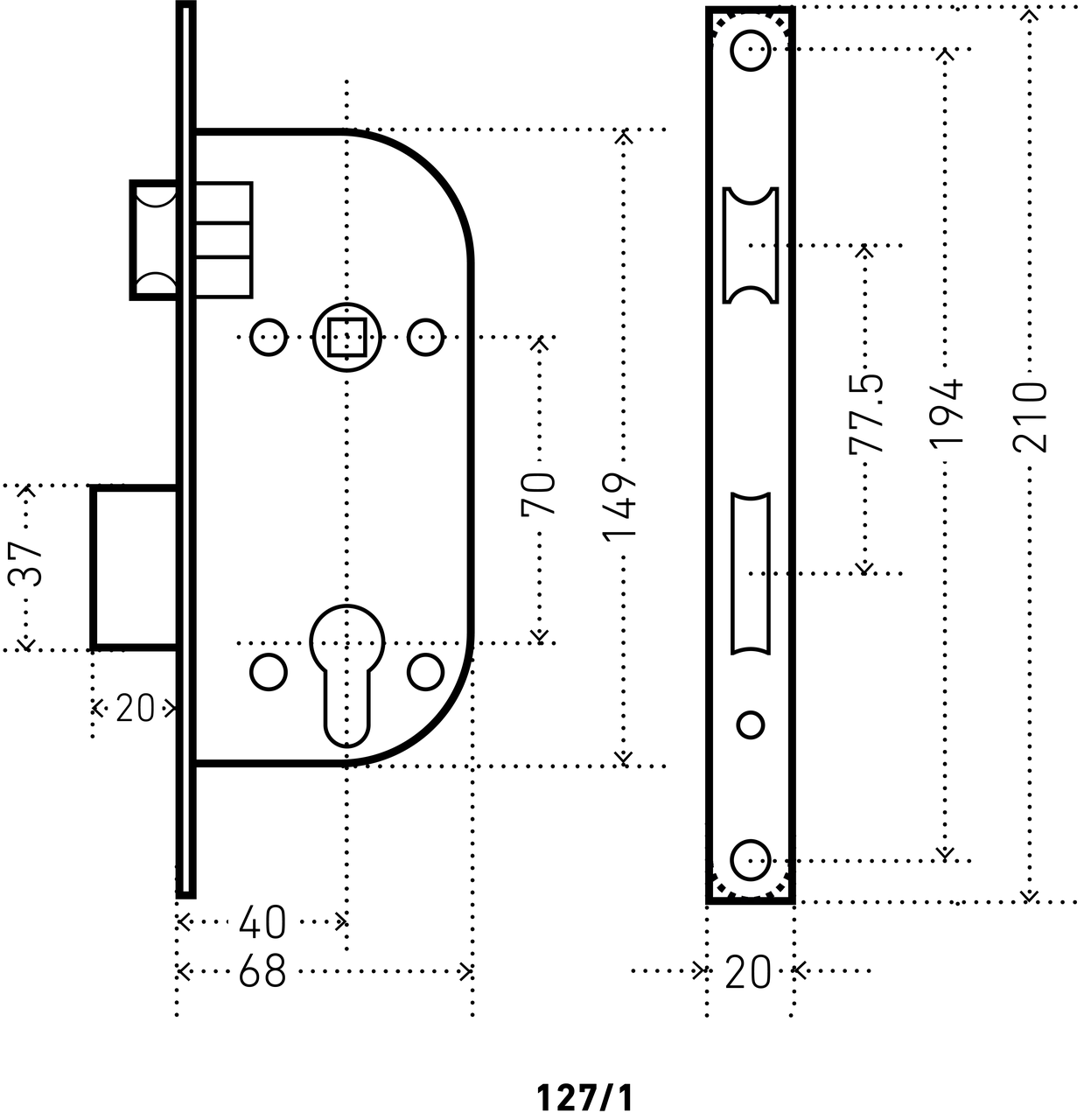 Замок врезной с/руч АЛЛЮР 127/1 АВ ст. бронза (12) - фото 3 - id-p58764295