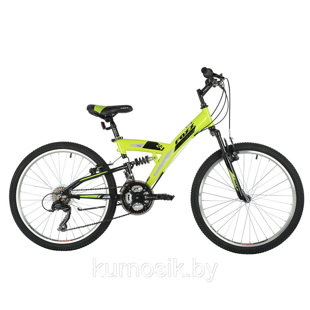 Горный велосипед Foxx Attack 24" зеленый 2022