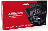 Retro Genesis Wireless Remix (8+16Bit), Игровая приставка + 600 игр, беспроводные джойстики
