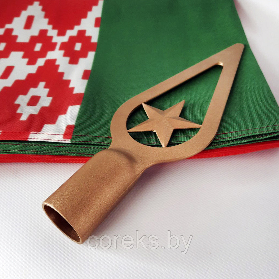 Государственный флаг РБ на хромированной стойке (серебро) - фото 2 - id-p125049082