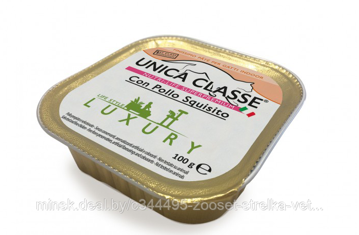 Корм Unica Classe д/кош.паштет с курицей 100г