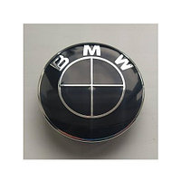 Заглушка литого диска BMW 68/65мм (черная)