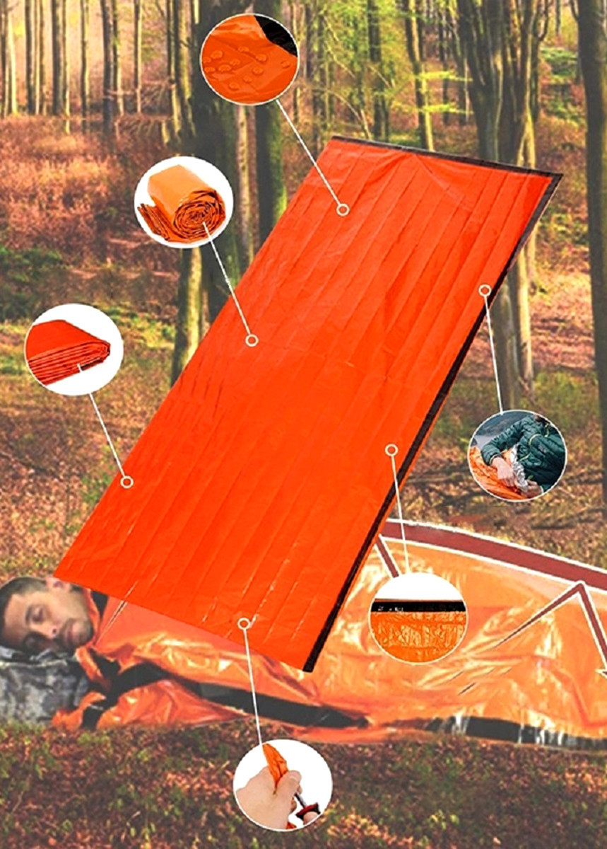 Палатка термоодеяло SIPL оранжевая - фото 5 - id-p178036306
