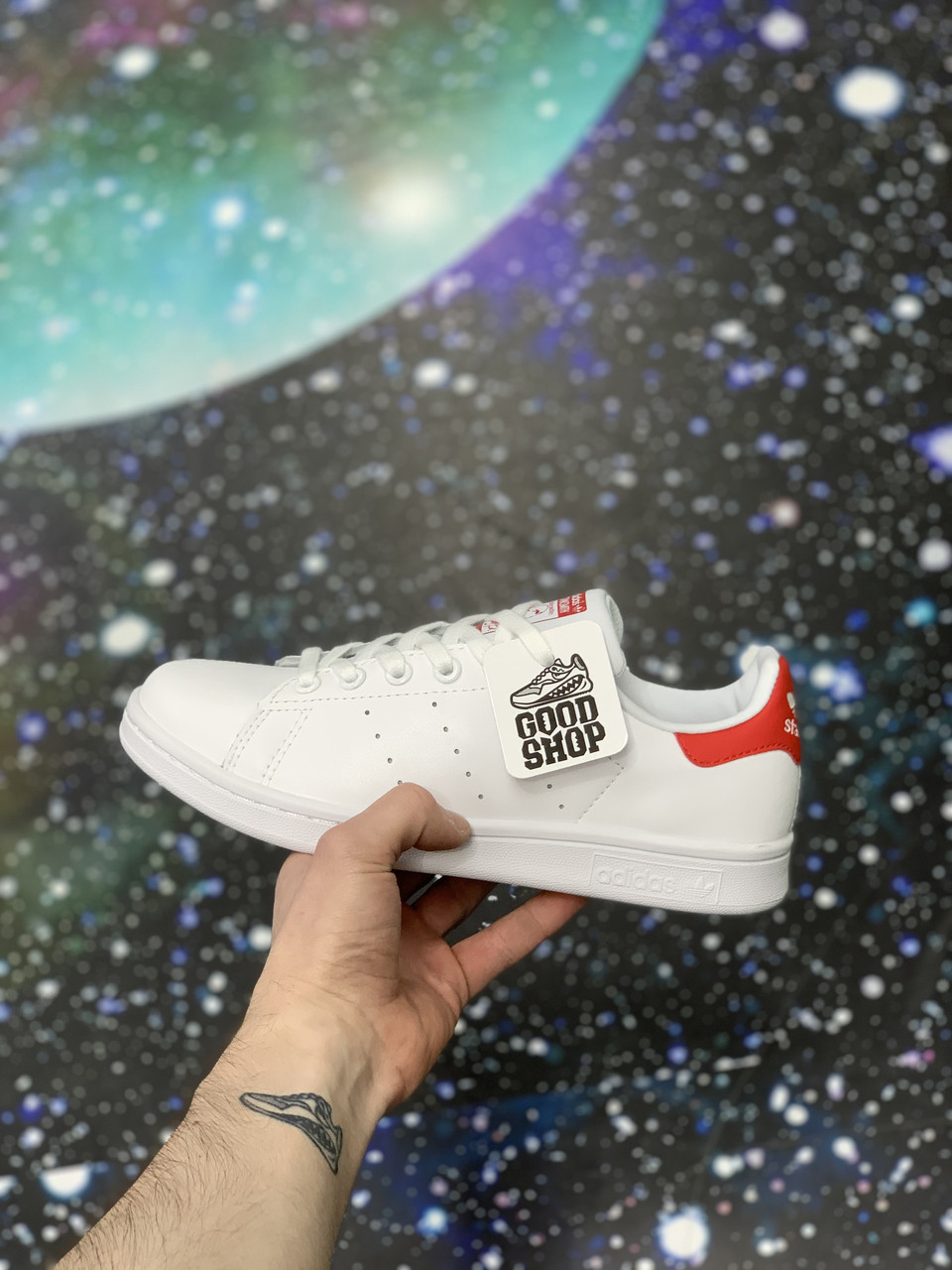 Кроссовки Adidas Stan Smith White Red