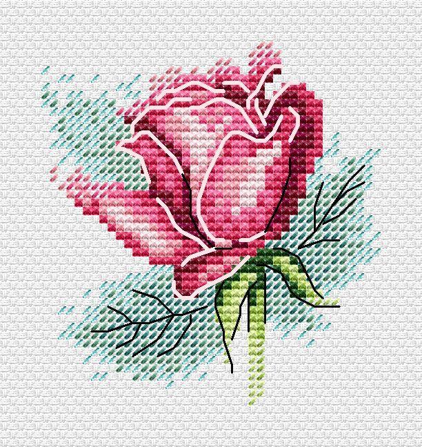 Набор для вышивания крестом «Роза». - фото 1 - id-p178036882