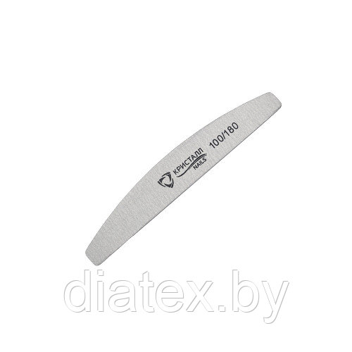 Кристалл Nails, Пилка лодка серая, 100/180грит