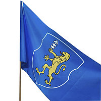 Флаг атласный одно полотно "Герб города" (флаг любого города под заказ) размер 1500*750 см.