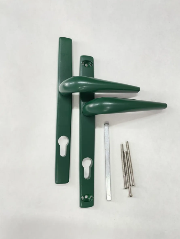 Ручка для замка в калитку Евро-25 нажимная межосевое расстояние 85 мм. цвет-зеленый - фото 4 - id-p178037719