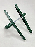 Ручка для замка в калитку Евро-25 нажимная межосевое расстояние 85 мм. цвет-зеленый, фото 2