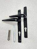 Ручка для замка в калитку Евро-25 нажимная межосевое расстояние 85 мм. цвет-черный, фото 2