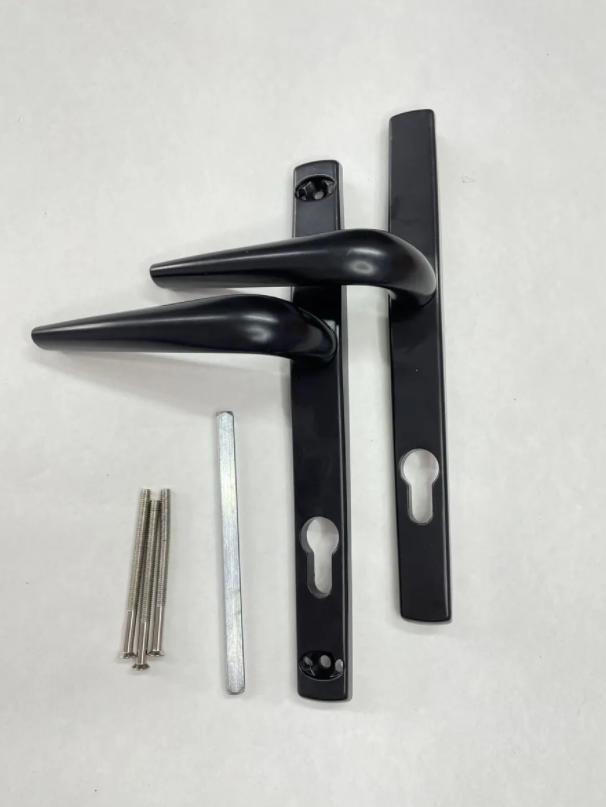 Ручка для замка в калитку Евро-25 нажимная межосевое расстояние 85 мм. цвет-черный - фото 2 - id-p178037997